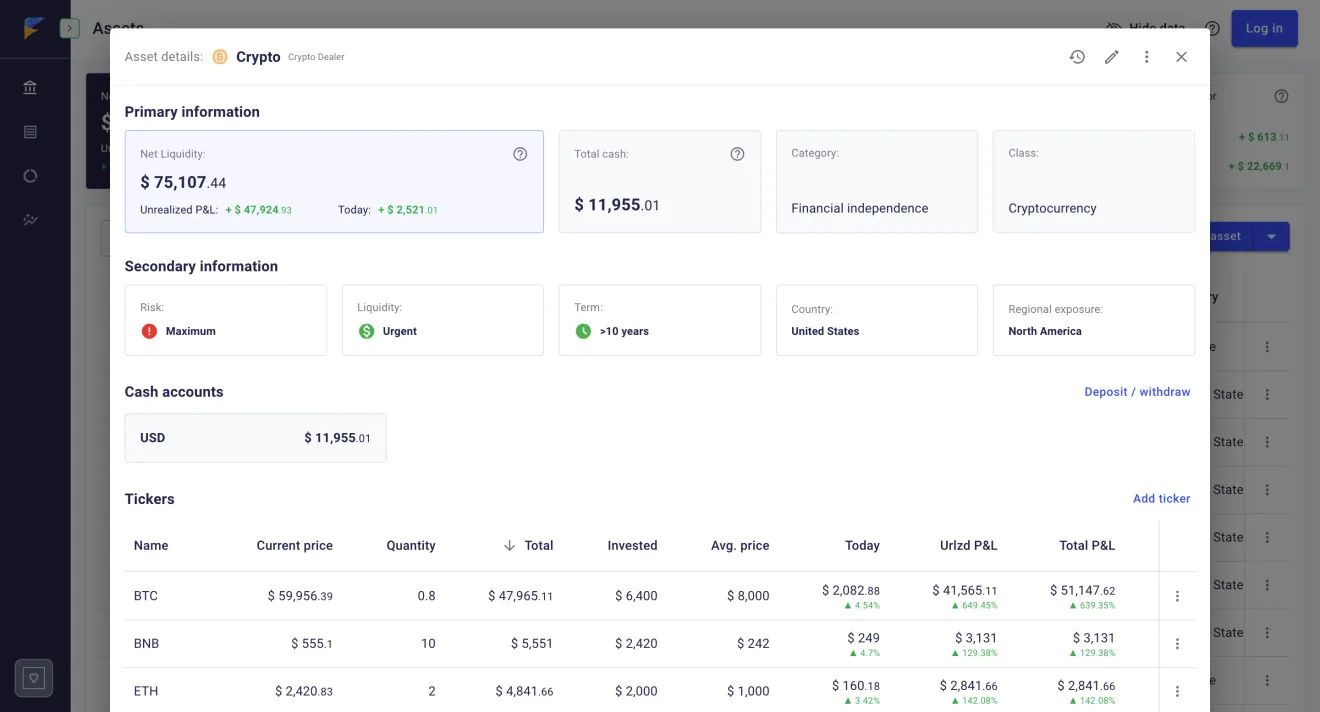 Crypto screenshot in FIREkit app